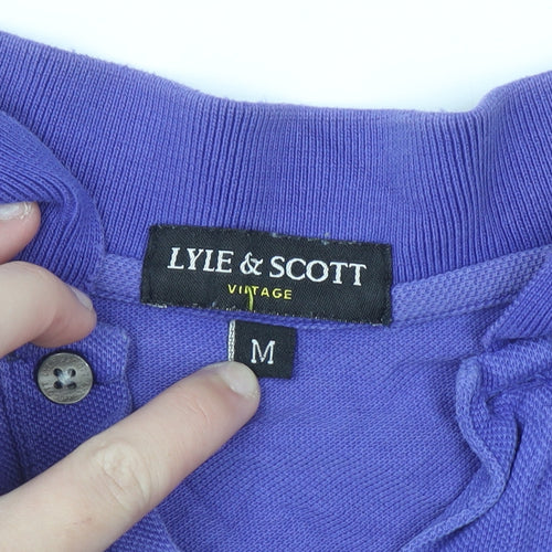 Lyle & Scott Men's Purple Cotton Short Sleeve Polo Shirt M