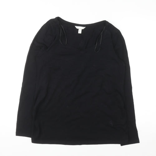 H&M MAMA Women's Black Long Sleeve Maternity Jersey Top Size L