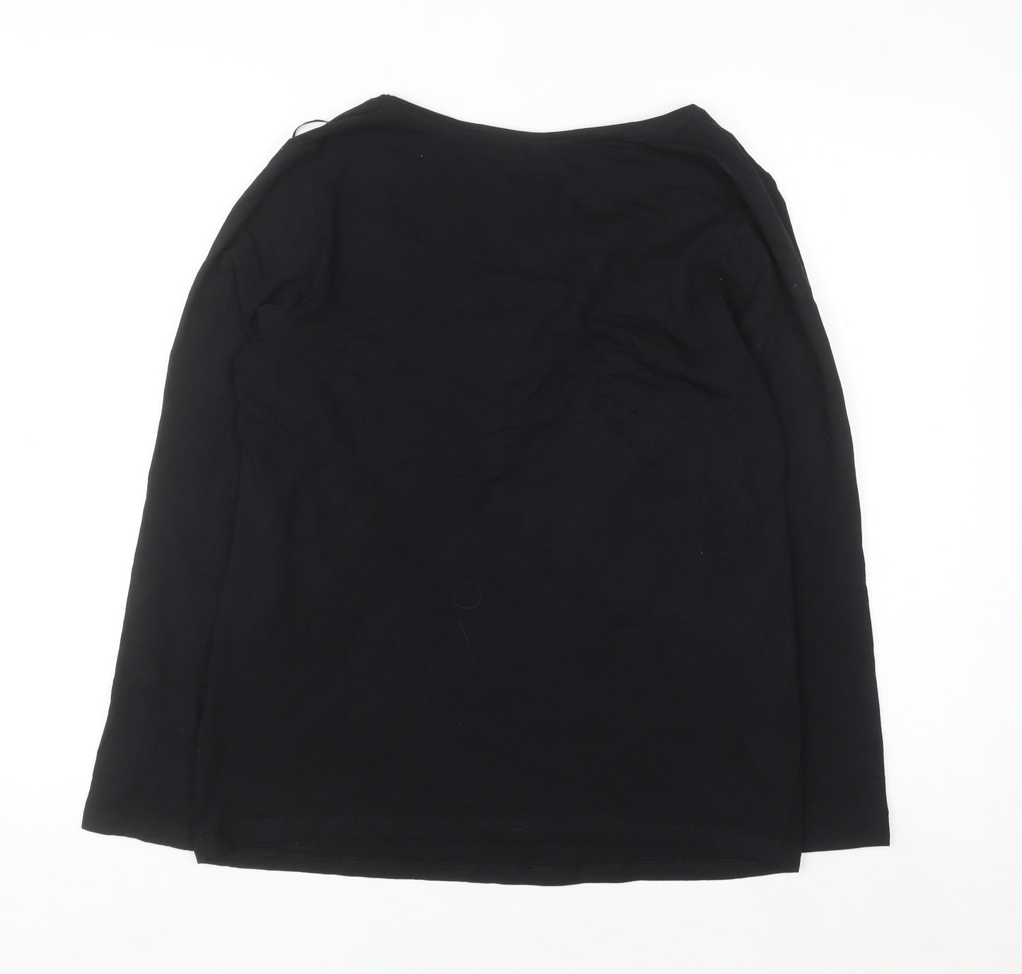 H&M MAMA Women's Black Long Sleeve Maternity Jersey Top Size L
