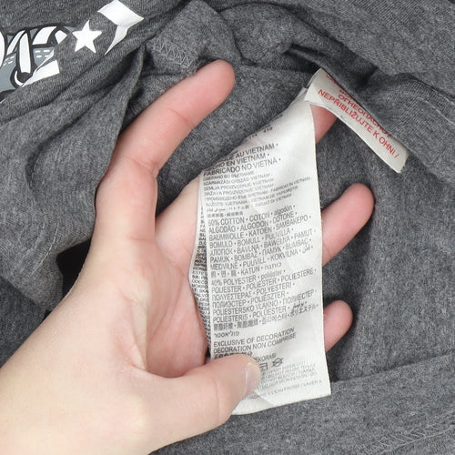 Converse Boys Grey Graphic Logo T-Shirt XL 13-15 Years Short Sleeve