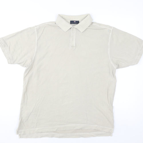 Marks and Spencer Blue Harbour Men's Beige Cotton Polo Shirt Size S