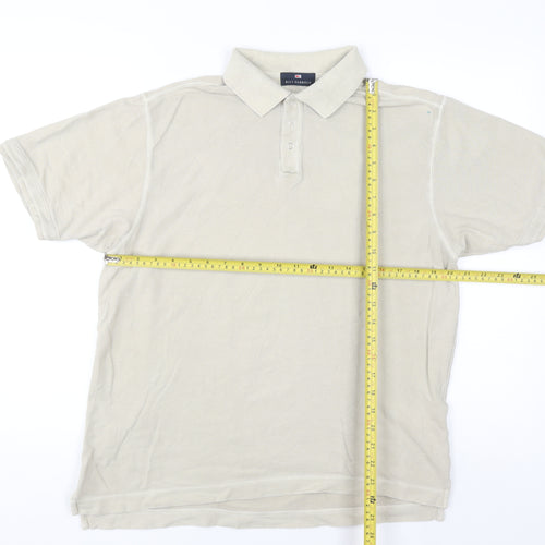 Marks and Spencer Blue Harbour Men's Beige Cotton Polo Shirt Size S