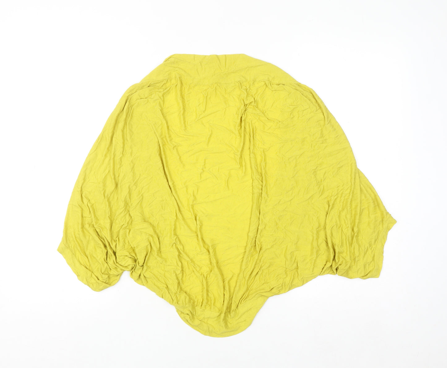 Planet Women's Yellow Short Sleeve Open Cardigan Size M Viscose Blend