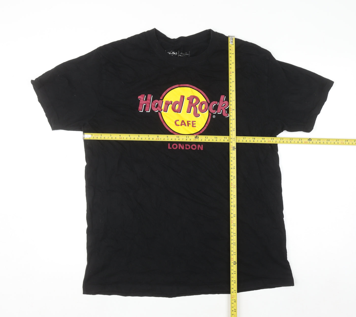 Hard Rock Cafe London Men's Black Cotton Graphic T-Shirt Large