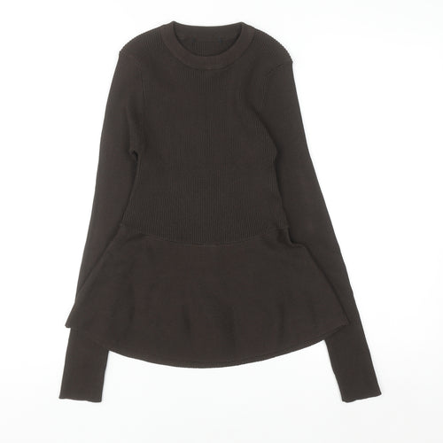 River Island Women’s Brown Crew Neck Long Sleeve Pullover Jumper Size S