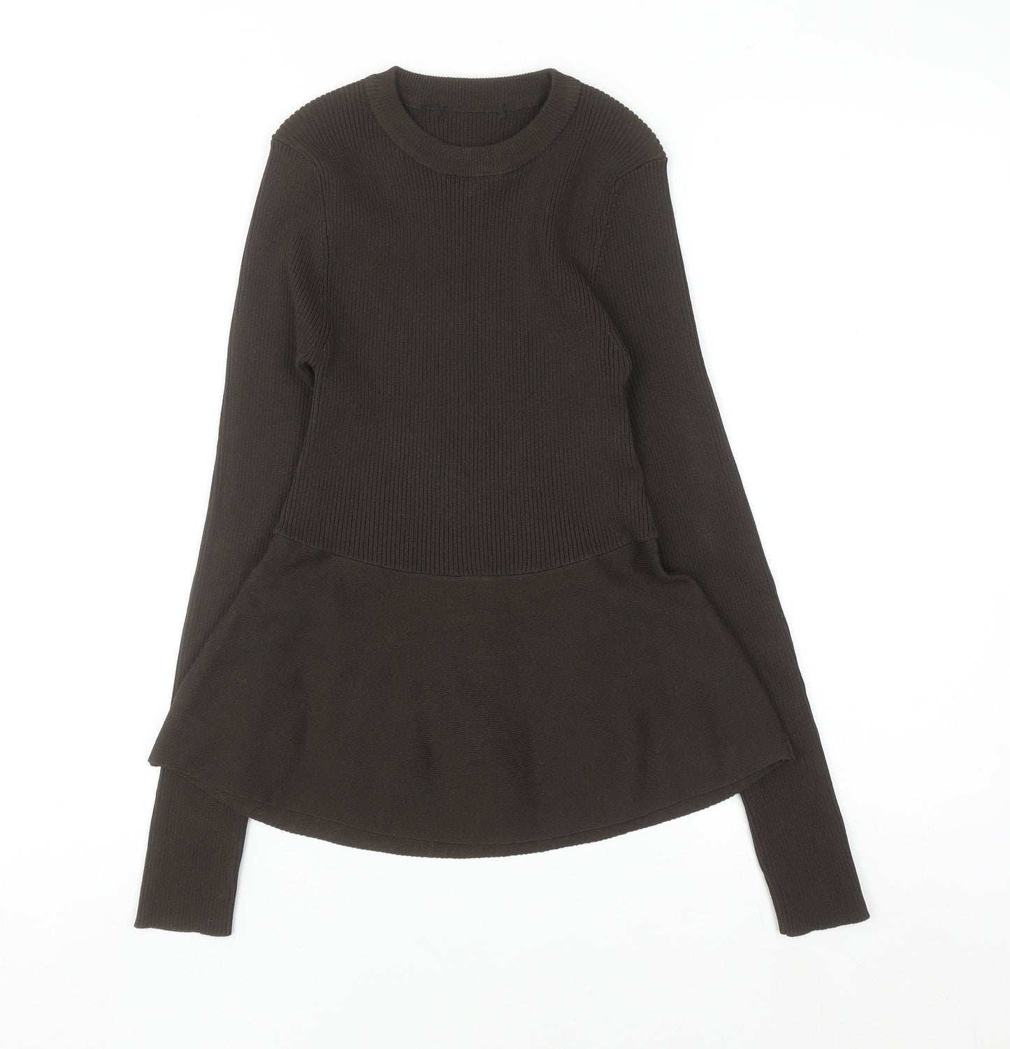 River Island Women’s Brown Crew Neck Long Sleeve Pullover Jumper Size S