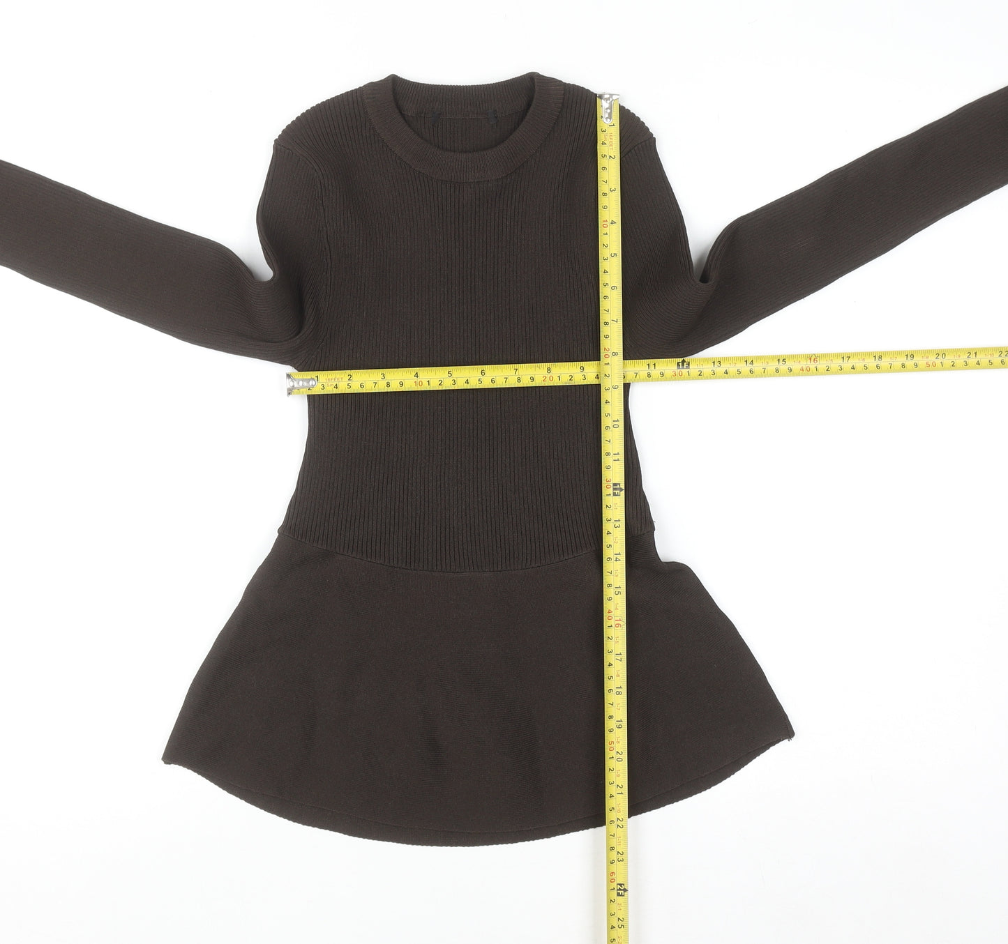 River Island Women’s Brown Crew Neck Long Sleeve Pullover Jumper Size S