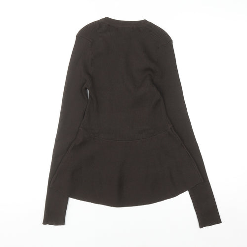River Island Women’s Brown Crew Neck Long Sleeve Pullover Jumper Size S