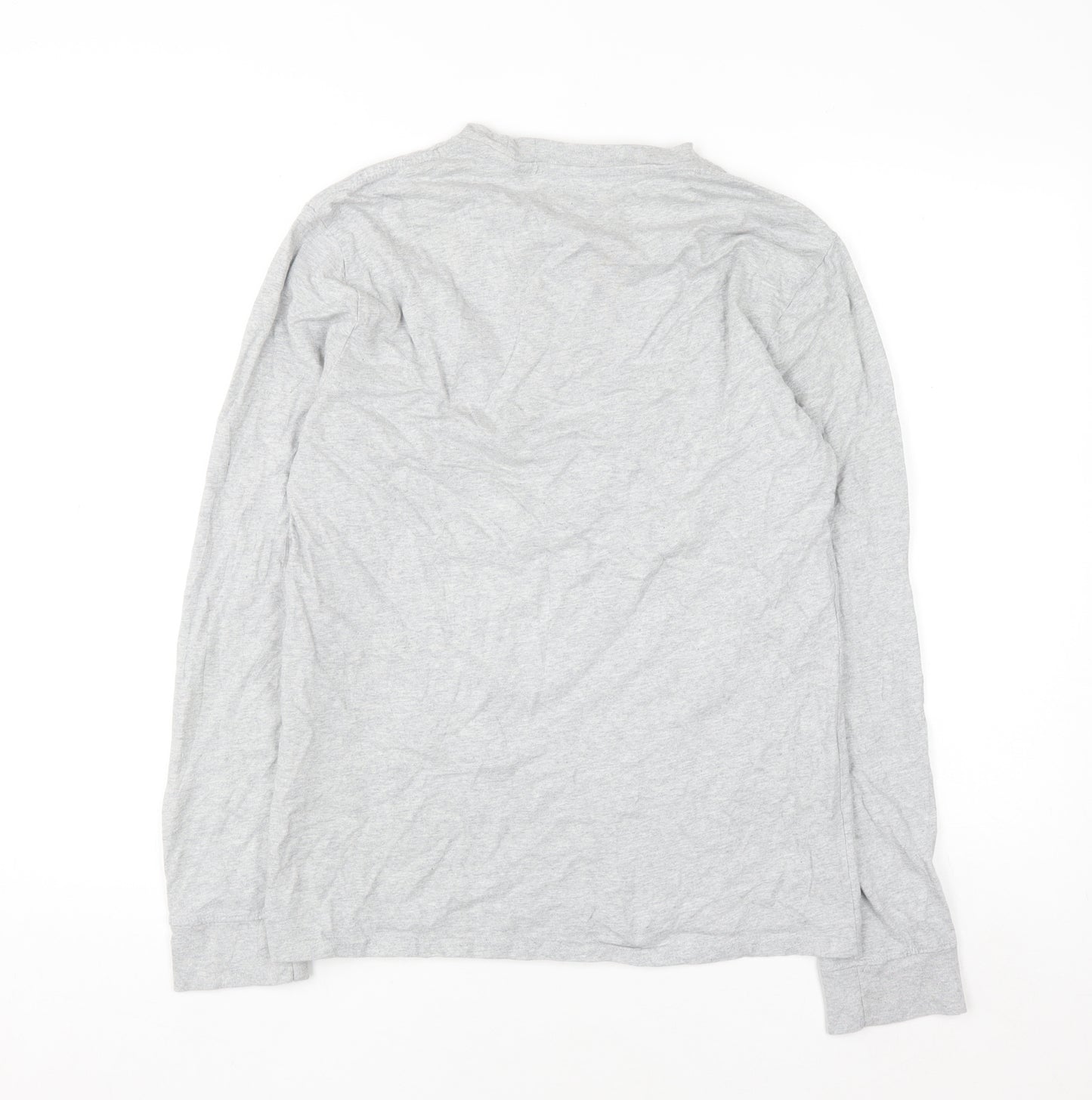 Levi's Men's Grey Long Sleeve Cotton Crew Neck Casual Top Size S