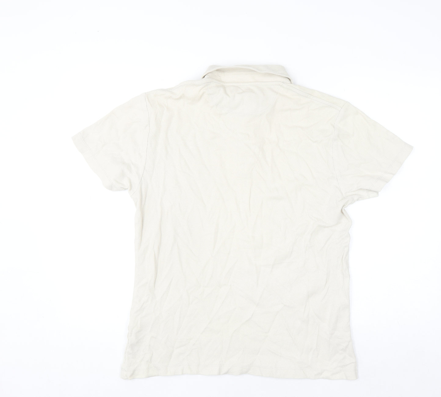 French Connection Men's Beige Regular Fit Cotton Polo Shirt M
