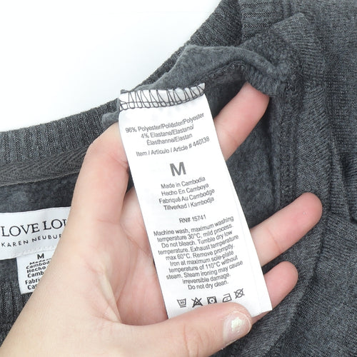 Karen Neuburger Women’s Grey Pullover Jumper Medium Knit Long Sleeve