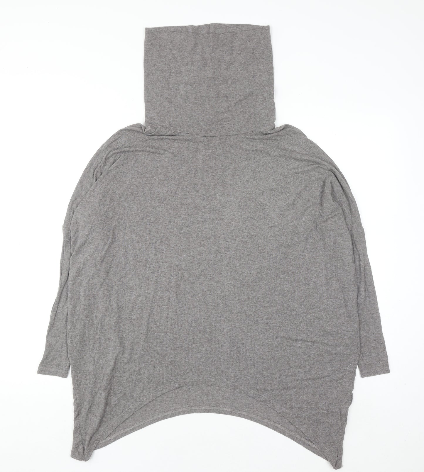 Label Lab Women’s Grey Roll Neck Relaxed Pullover Jumper Size S