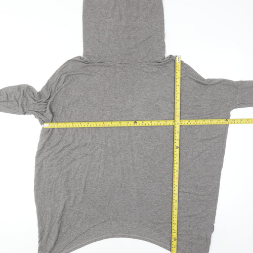 Label Lab Women’s Grey Roll Neck Relaxed Pullover Jumper Size S