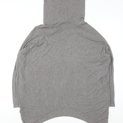 Label Lab Women’s Grey Roll Neck Relaxed Pullover Jumper Size S