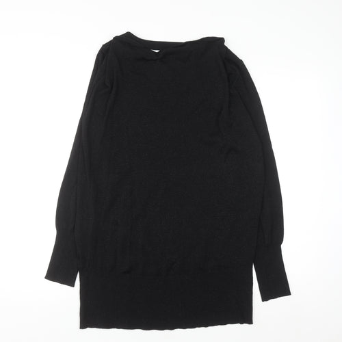Coast Womens Black Cowl Neck Long Sleeve Knit Jumper Size M