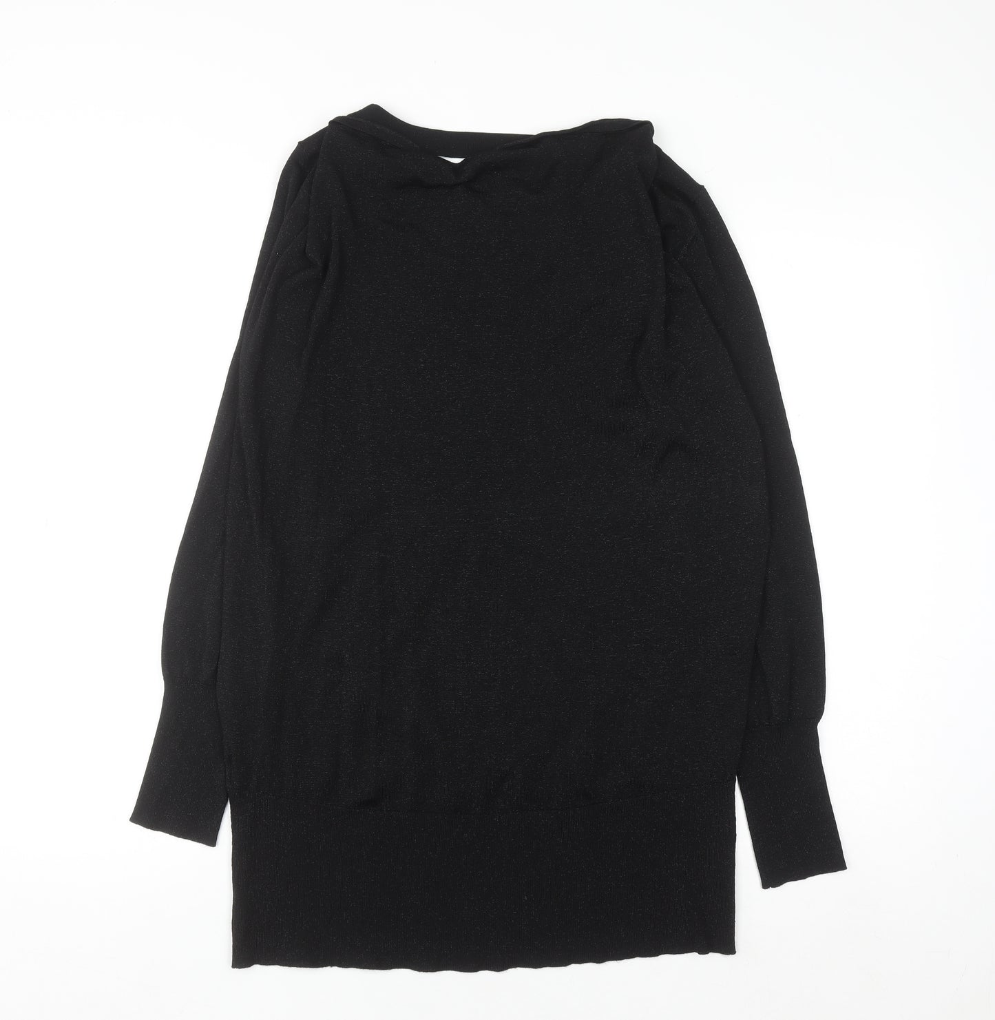 Coast Womens Black Cowl Neck Long Sleeve Knit Jumper Size M