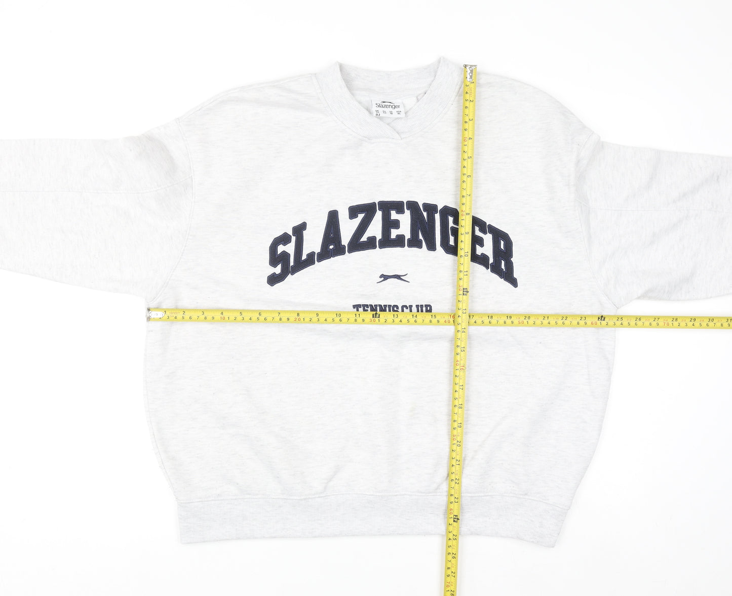 Slazenger Women Grey Crew Neck Pullover Sweatshirt UK 14 Lined