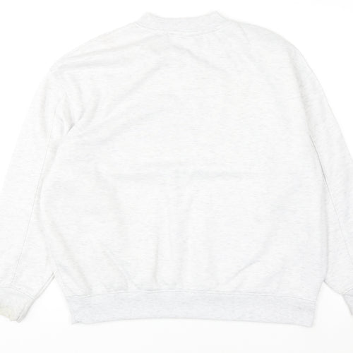 Slazenger Women Grey Crew Neck Pullover Sweatshirt UK 14 Lined