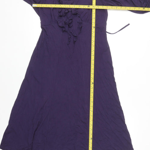 Marks and Spencer Per Una Women’s Purple A-Line Knee Length Dress Size 14