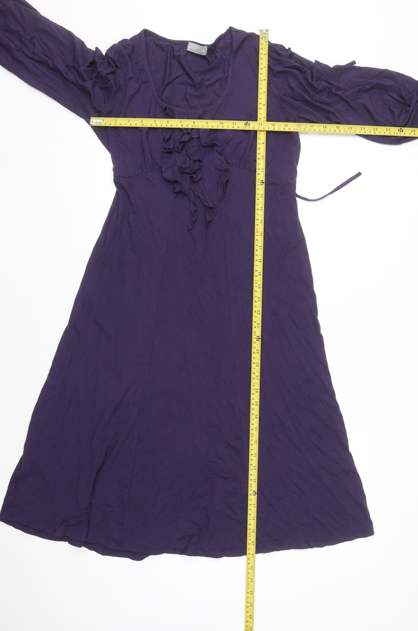 Marks and Spencer Per Una Women’s Purple A-Line Knee Length Dress Size 14