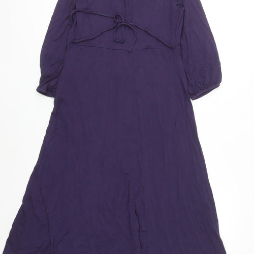 Marks and Spencer Per Una Women’s Purple A-Line Knee Length Dress Size 14
