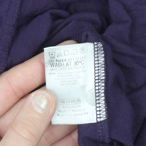 Marks and Spencer Per Una Women’s Purple A-Line Knee Length Dress Size 14