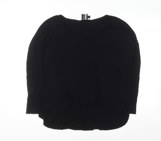 ASOS Tall Women's Black V-Neck Long Sleeve Jumper Size 14