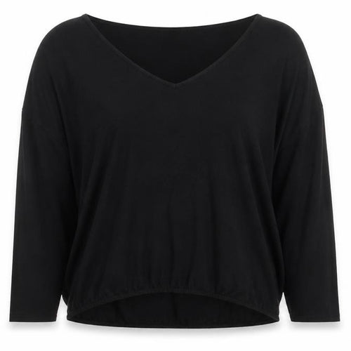 ASOS Tall Women's Black V-Neck Long Sleeve Jumper Size 14