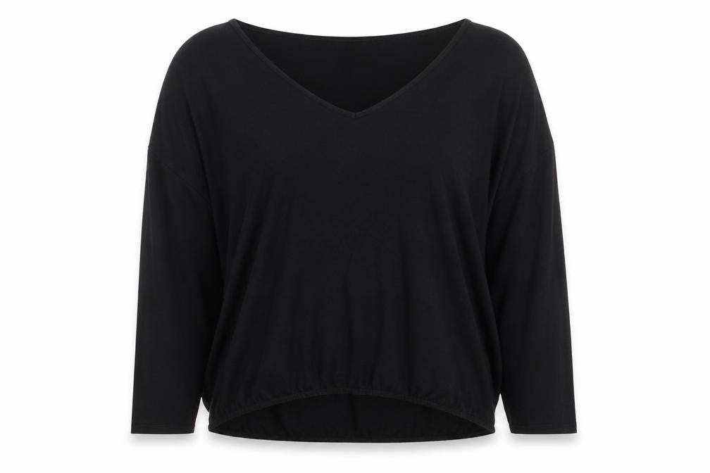 ASOS Tall Women's Black V-Neck Long Sleeve Jumper Size 14