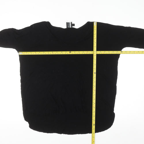 ASOS Tall Women's Black V-Neck Long Sleeve Jumper Size 14