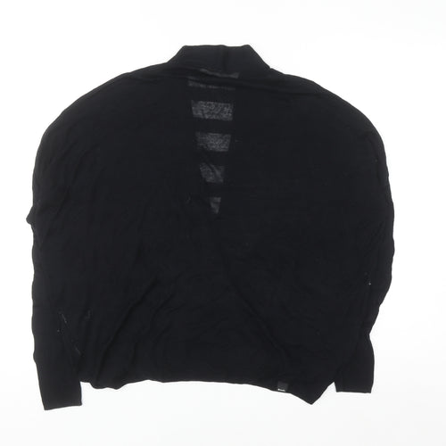 Bench Womens Black Medium Open Knit Dolman Cardigan