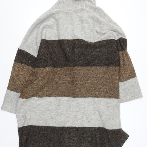 Marks and Spencer Women’s Brown Striped Long Sleeve Knit Cardigan S