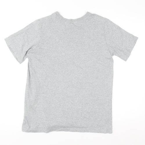 Nike Men's Grey Cotton Crew Neck Short Sleeve T-Shirt Size S