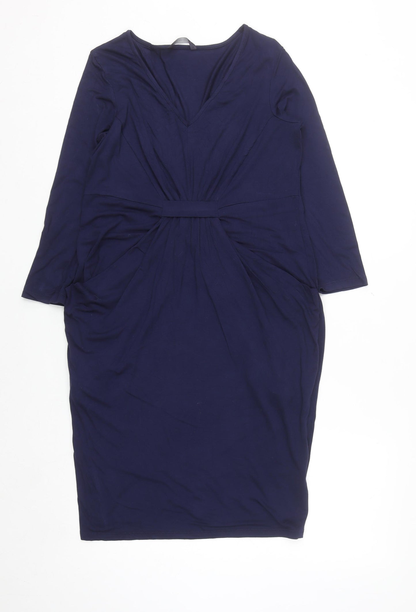 Marks and Spencer Women Blue Knee Length Sheath Dress Size 12