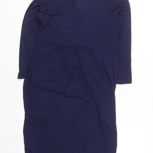Marks and Spencer Women Blue Knee Length Sheath Dress Size 12