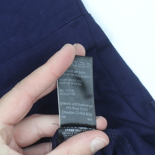 Marks and Spencer Women Blue Knee Length Sheath Dress Size 12