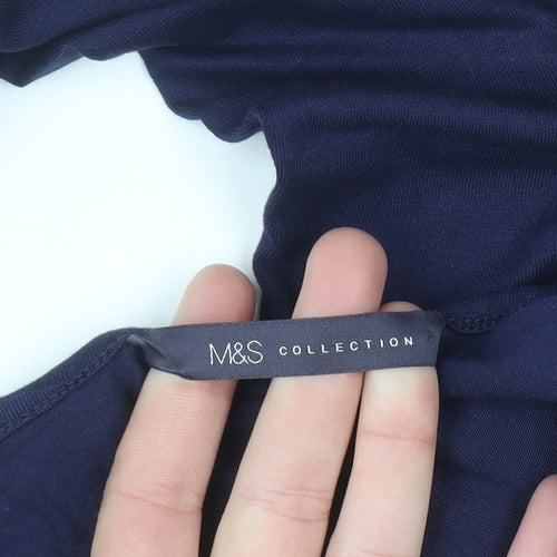 Marks and Spencer Women Blue Knee Length Sheath Dress Size 12