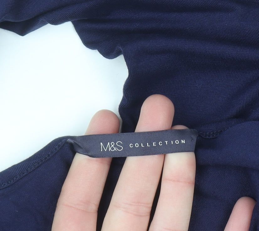 Marks and Spencer Women Blue Knee Length Sheath Dress Size 12