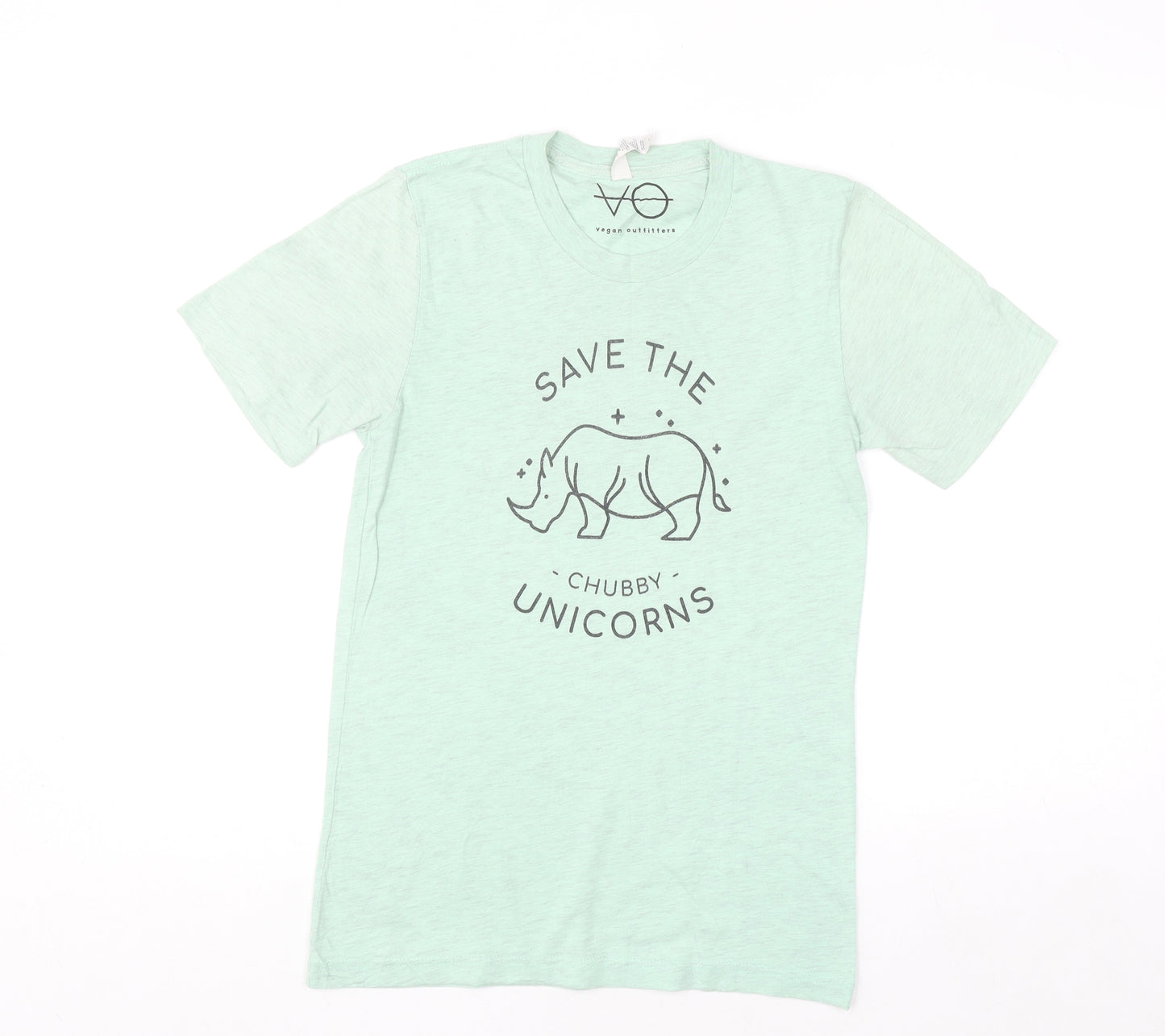 Vegan Outfitters Women's Green XS Graphic Cotton T-Shirt