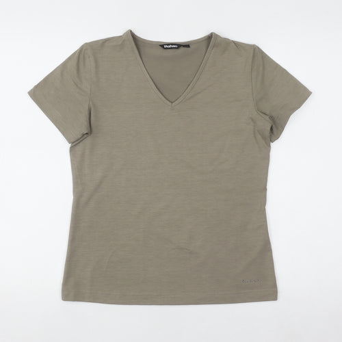 Rohan Womens XS Brown V-Neck Short Sleeve Moisture Wicking T-Shirt