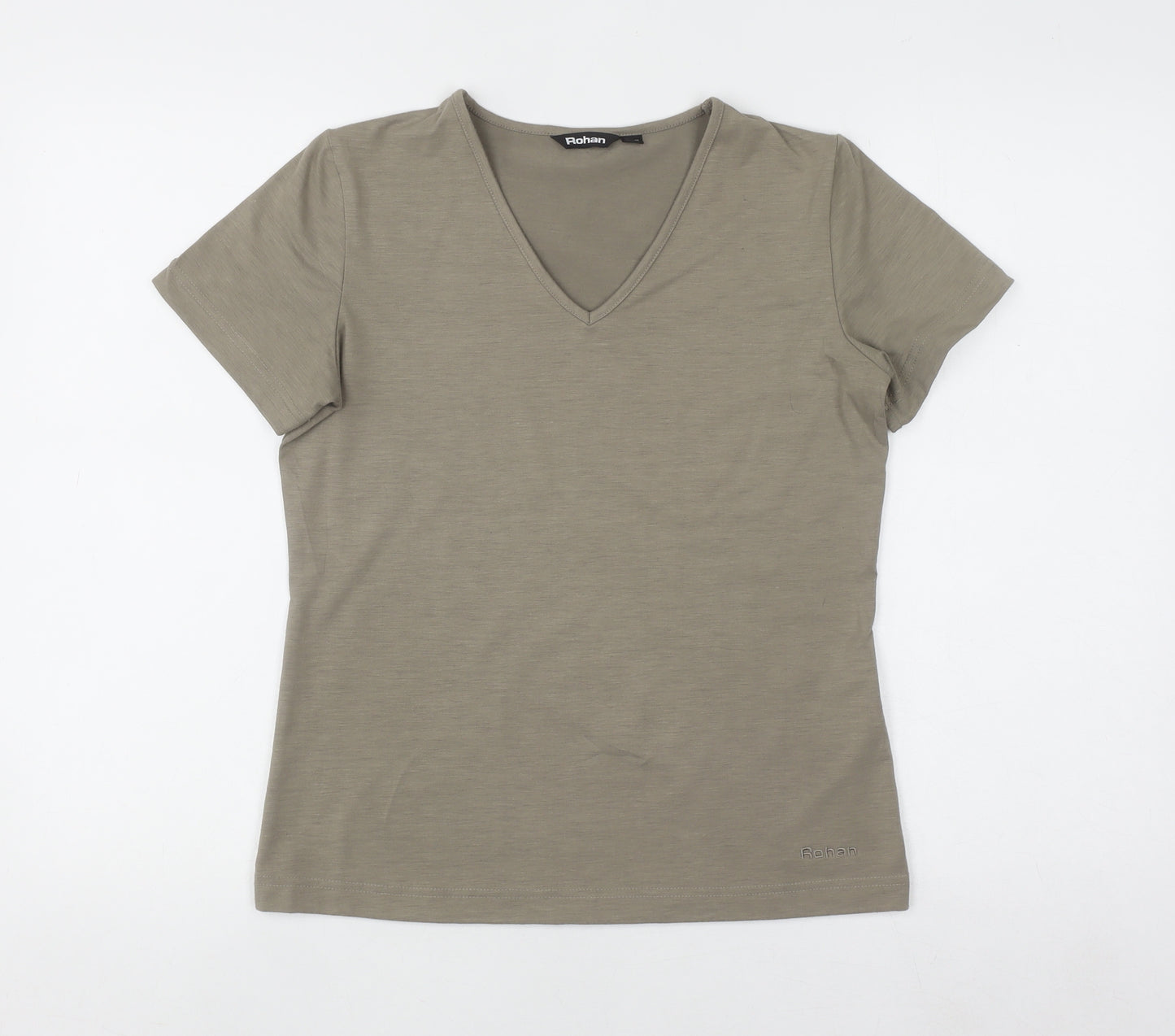 Rohan Womens XS Brown V-Neck Short Sleeve Moisture Wicking T-Shirt
