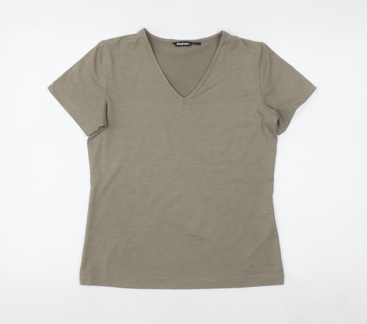 Rohan Womens XS Brown V-Neck Short Sleeve Moisture Wicking T-Shirt