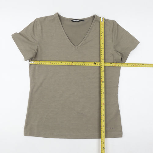 Rohan Womens XS Brown V-Neck Short Sleeve Moisture Wicking T-Shirt