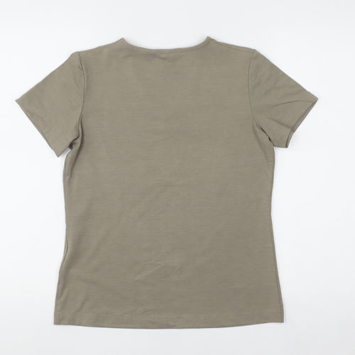 Rohan Womens XS Brown V-Neck Short Sleeve Moisture Wicking T-Shirt