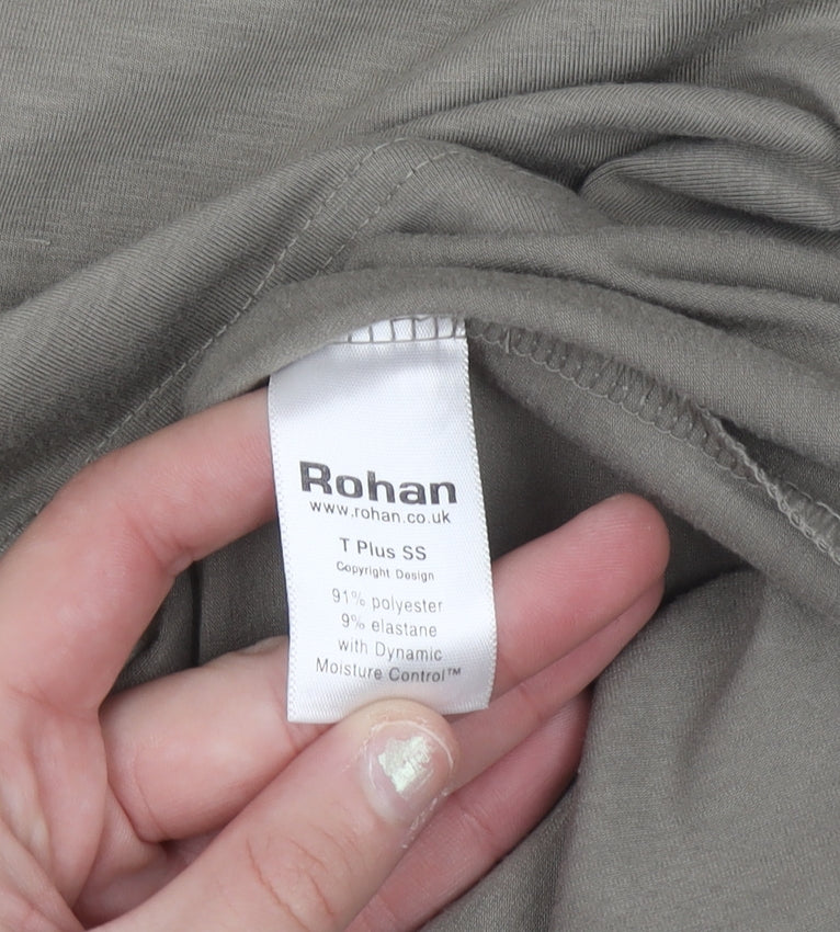 Rohan Womens XS Brown V-Neck Short Sleeve Moisture Wicking T-Shirt