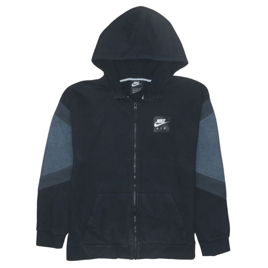 Nike Boys Black Full Zip Hoodie XL 13-15 Years Hooded Sweatshirt