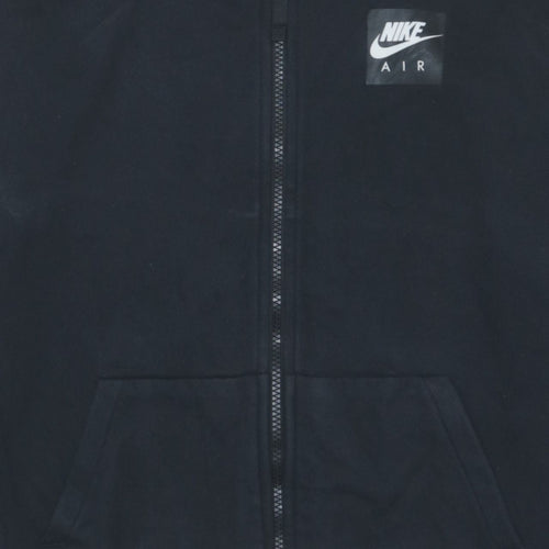 Nike Boys Black Full Zip Hoodie XL 13-15 Years Hooded Sweatshirt