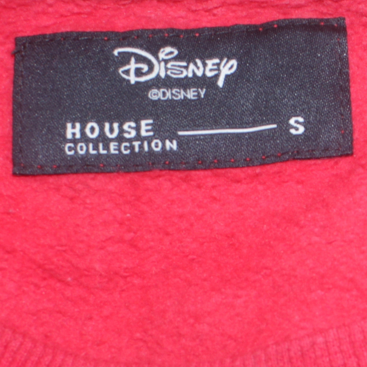 Disney Women Red Pullover Sweatshirt Small Graphic Print Cotton