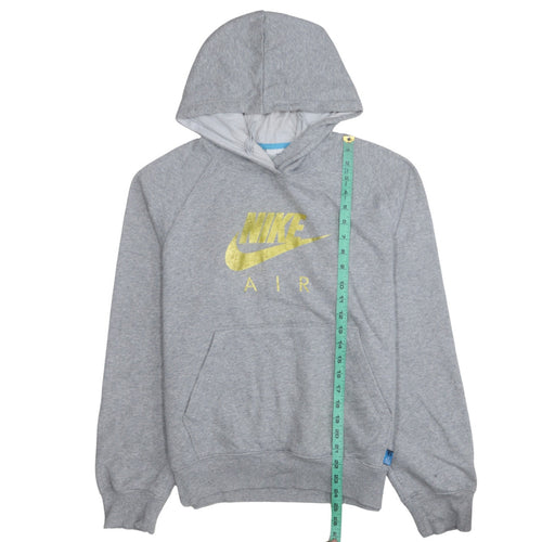 Nike Men's Grey Pullover Hoodie M Graphic Fleece Sweatshirt