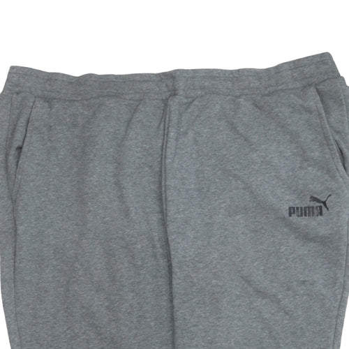 Puma Mens Grey 2XL Jogger Sweatpants Tapered Fit